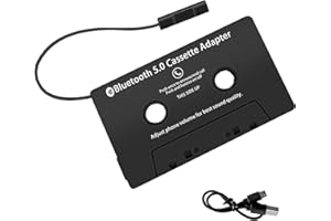 Pixelure Adattatore Cassetta Autoradio BT 5.0, Aux Adaptador Cassetta Adattatore da Auto con Microfono per Chiamate Lettore di Cassette per MP3 CD Convertitore Radio