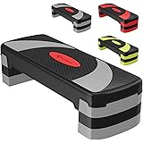 ACTIVE FOREVER Step Fitness casa, Step da Aerobica, 3 altezze regolabili, Adatto a casa e in ufficio, Attrezzi palestra casa