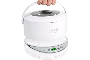 ‎PELCAS Ultraschallreiniger 750ml- PELCAS Ultraschallgerät Ultraschallreinigungsgerät Ultraschallbad mit Digitalanzeige und 5 Zeiteinstellungen für Brille Uhren Schmuck Zahnprothesen Werkzeuge