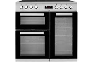 Beko KDVC90X 90cm Electric Range Cooker with Ceramic Hob - Stainless Steel