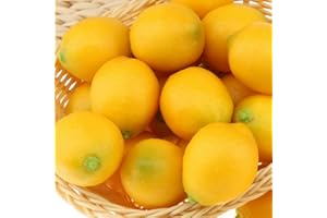 Gresorth 20 Stück hochwertig MINI Fälschung Gelb Zitrone Künstlich Obst Zuhause Party Dekoration