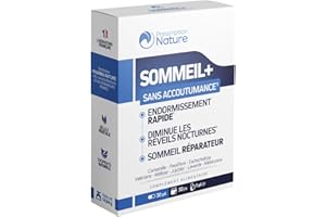 Prescription Nature - SOMMEIL + - Complément Alimentaire pour Mieux Dormir - Mélatonine (1,90 mg) + Complexe de Plantes - Apaisant, Sommeil Naturel et Réparateur - Fabrication Française (30 Gélules)