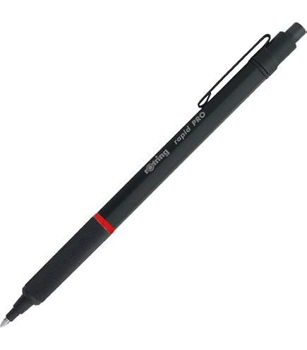 ROtring 600 Kugelschreiber Set – Ganzmetall, Sechseckiger Schaft, Rutschfester Gerändelter Griff, Nachfüllbar, Inkl. Samtetui & Extra Tinte