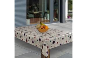 ‎LARO laro Wachstuch-Tischdecke Abwaschbar Garten-Tischdecke Wachstischdecke PVC Plastik-Tischdecken Eckig Meterware Wasserabweisend Abwischbar AP, Muster:Blumen Mandala Ornament, Größe:110x200