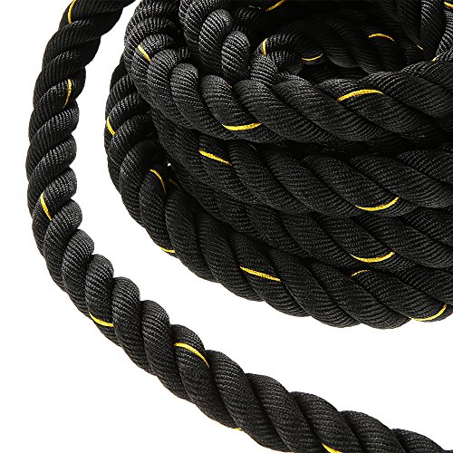 TOMSHOO Battle Rope Schwungseil Länge 10M/12M /15M Trainingsseil Sportseil Schlagseil für Sprung- Kletterübungen oder Tauziehen - 2