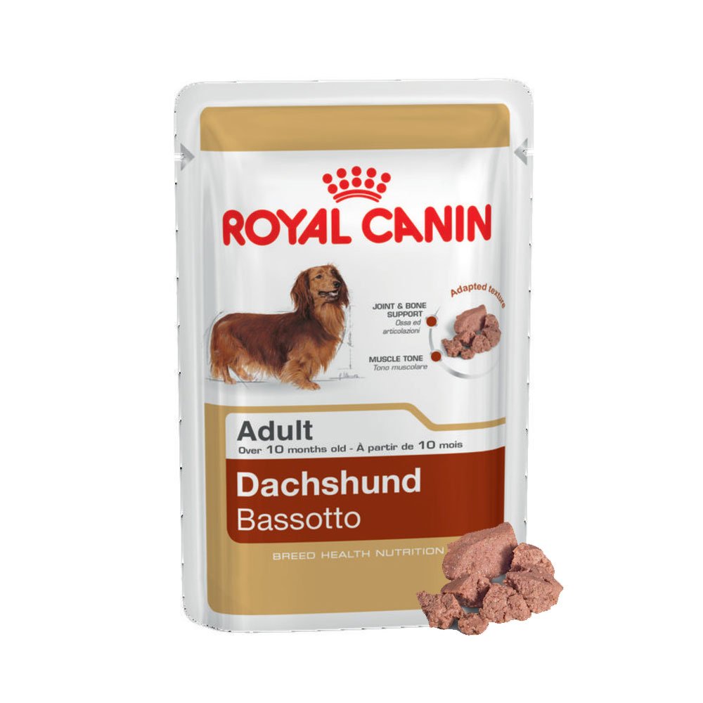 48 X ROYAL CANIN DACHSHUND WET POUCH DOG FOOD SUPPLIED BY MALTBY'S