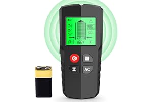 Rhitchy Buscador de líneas: 5 en 1 detector de metales, localizador de cables de pared, localizador de cables con pantalla LCD e indicación de voz para tuberías, madera, líneas eléctricas, voltaje CA