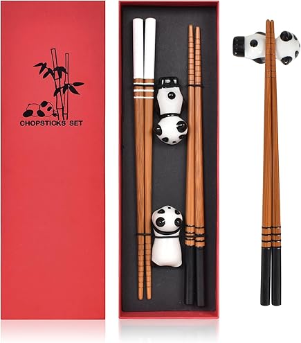 Set Di 5 Paia Bacchette In Legno Gimars - Stile Giapponese/Cinese, Riutilizzabili E Lavabili, Per Sushi E Cucina Asiatica - Foto 4