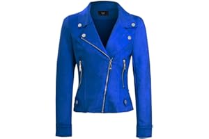 SS7 Womens Faux Suede Biker Jacket