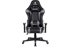 ‎OVERSTEEL Oversteel - ULTIMET Professional Gaming Stuhl Kunstleder, 2D Armlehnen, höhenverstellbar, 180° verstellbare Rückenlehne, Gasdruckfeder Klasse 3, bis 120Kg, Farbe Grau