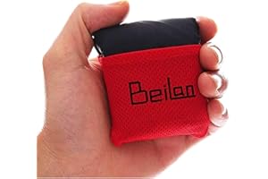 ‎BEILAN BeiLan Mini Picknickdecke Wasserdicht, Ultraleicht, Kleines Packmaß - Ideal für Ground Sheet, Pocket Blanket, Stranddecke, Taschendecke, Campingdecke, Sitzunterlage (70 * 110cm, Schwarz& Rot)