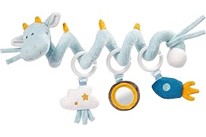 Fehn spirale di attività drago - Giocattoli per passeggini da toccare e afferrare - Giocattoli per neonati per lettino, box, seggiolino auto e ovetto - per neonati e bambini piccoli da 0+ mesi