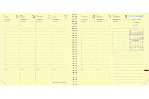 QUO VADIS - 1 Recharge Pour Agenda Semainier Exécutif Prestige S - Reliure Spiralée - Décembre 2025 à Décembre 2026 - Format 16 x 16 cm