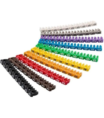 260 Stück Kabelmarkierungen 6mm – Buchstaben A-Z, Gelb, Für 2-3mm Kabel, Clip-on Design