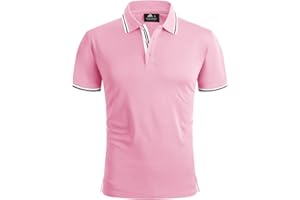 SPEEDRUN Polo Shirt Tshirt Herren Kurzarm Polohemd für Herren mit Brusttasche Slim Fit Sommer Schnelltrocknend Atmungsaktives Golf Tennis Arbeit Polo Hemd T-Shirt Casual