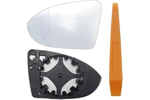 DXiongW Vetro Specchietto Sinistro Compatibile con Golf 7 2013 2014 2015 2018 2019 2020 Specchietto Retrovisore Riscaldabile Lato Sinistro Vetro Specchio Esterno Auto Asferico con Piastra di Supporto