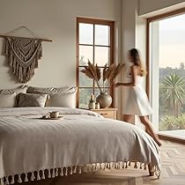 BOHORIA® Tulum Premium sprei, XXL, 100% katoen, Oeko-Tex®, beddensprei