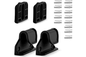 derimkcoa Retractable Baby Gate Replacement Parts, Original Hardware Set (Including 2 x Latchs + 2 x Brackets + 1 Set of Screws), Black