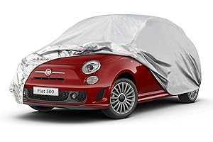 ‎KAYME Kayme Car Cover Waterproof Breathable for Fiat 500 (2010-2025), 6 Layers Full Garage Car Cover for Rain Sun Dust Protection Scratched Car Cover with Reflective Strips
