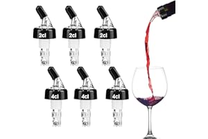ACOMTUO 6 Stück Flaschenausgießer, Schnapsspender 2cl/4cl, Schnaps Ausgießer, Dosierausgießer Bar, Ausgießer für Ölflaschen pour Spouts Dosierer für Wein Schnaps Cocktails Öl