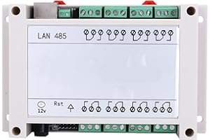 GAROSA Ethernet RJ45 TCP/IP Relay Remote Control Board 8-Channel Relay Module Board 10A Relay Controller Network Relay Switch Controller Module for Smart Home Control 250V/AC with Case(Black)