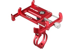 GUB Plus 6 Aluminium MTB Fahrrad Motorrad Handyhalterung Unterstützung GPS für Fahrrad Lenker Fahrrad Zubehör (rot)