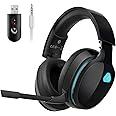 Gvyugke Gaming Headset Wireless, Type-C/A/Bluetooth 5.3 PS5 Headset für PC, PS5, Switch, Mac