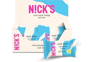 ‎N!CK'S NICKS Batonik owsiany o smaku czekoladowym, tradycyjna przekąska energetyczna Flapjack, ciastko o wysokiej zawartości błonnika bez dodatku cukru (12 x 35g)