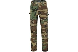 Uugood Pantalon Camouflage pour Homme, Pantalon Cargo Militaire Pantalon Tactique Pantalons de Combat pour Airsoft Chasse Paintball Randonnée