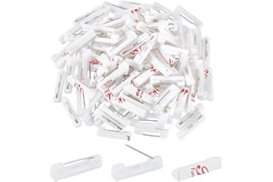 PH PandaHall 120pz Spille da Balia in Plastica Spilla Adesiva Base, 22x5mm Fermagli Posteriori di Spilla per Badge Identificativi Nome Tag Creazione Artigianale Fai Da Te