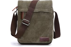 LOSMILE Herren Umhängetaschen, Leinwand Schultertaschen, Laptoptasche,Schulranzen, für Schule und Arbeits,für Männer und Frauen.