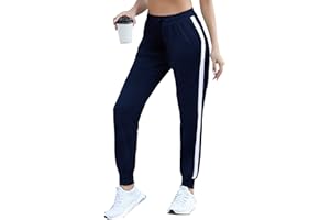 Litherday Jogginghose Damen Lang Trainingshose Baumwolle Freizeithose Jogger Fitness Sweathose Modern Laufhosen mit Taschen Elastischer