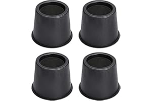BWKJMY Round Bed Risers Lifts Height of 4 Inch Heavy Duty Set of 4 Pack for Risers for Sofa, Table, and Chair and Bed, Under Bed Storage Space (Black)