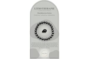 Yvelise Bracelet pierres naturelles 8mm AAA pour femme homme élastique - Lithothérapie - Cadeau de noel