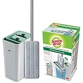 Scotch-Brite Plastic Hands-Free Microfiber Flat Mop with Compact Bucket