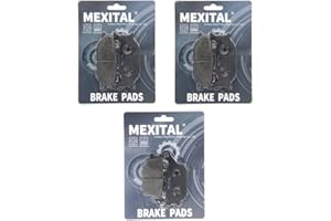 MEXITAL Motorrad Bremsbeläge Vorne + Hinten für FZ6 / FZ6 Fazer Non ABS Naked (2 piston caliper) (04-07) FZ6-NS Non ABS Naked (2 piston caliper) (05-06) XJ6-N/F/S/SP Diversion 600 (13-15)