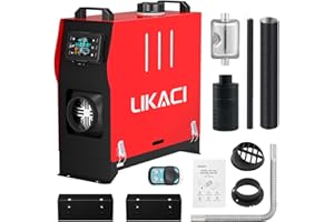 Likaci Dieselheizung All-in-One 5KW-8KW 12V / 24V Tragbare Diesel-Luft-Auto-Standheizung mit verbessertem LCD-Schalterdisplay und Fernbedienung, Schnelles Aufheizen, für Wohnmobil, Autoanhänger
