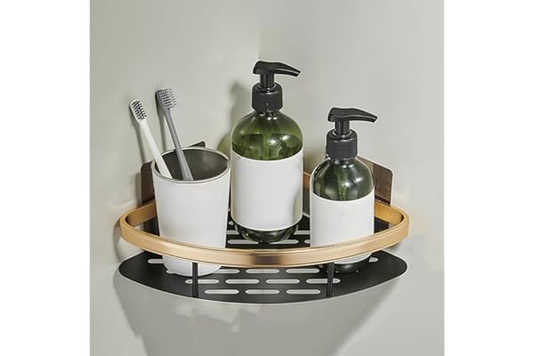 JIALTO 1 PCS Bathroom Shelf for Wall | Bathroom Organizer Without Drill | Self Adhesive Corner Shelf for Bathroom Or Washroom Organizer - Bathroom Acc