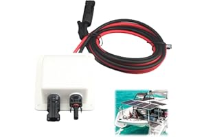 LENGSUAA Solar Double Cable Entry Gland with 2m Solar Cable, IP68 Waterproof Cable Entry Plate Solar Photovoltaic Bracket Curved Cable Connector, Dual Cable Entry Housing for Solar Panels of RV (White)