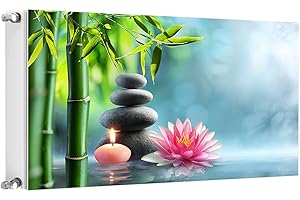 ‎TMK ARTDEKO TMK ArtDeko Heizkörperverkleidung mit Magnet Stilvolle Optik Heizkörperabdeckung, 100x60cm, Steine