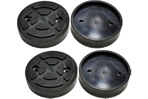 FILAVERSE - Kit de 4 Tampons/Patins en Caoutchouc pour Pont Élévateur ø120/108mm Spécifiques pour Ponts à Deux Colonnes Launch Twin Busch RP Tools | Appui Stable et Sûr