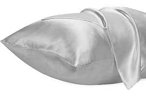 Lirex 2-pack Satin Orngott, Mjuk Enfärgad Färg Microfiber Silke Örngott, Kuvertstängning Skrynkelfri Blekningsresistent Andas (Svart, 40 x 80 cm)
