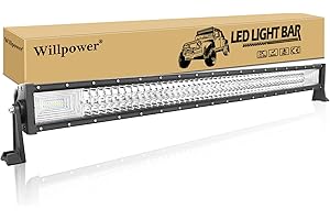 Willpower Barra LED Fuoristrada Barra Luce a Led 107cm 540W 7D Combinazione di Fascio Spot e Inondazione Con Cablaggio 12V 24V Impermeabile Fari LED Luco da Lavoro Trattore Auto Veicoli 4x4 ATV UTV