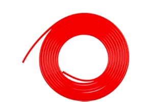 LUXERAD,High Performance Silicone Vacuum Hose,ID= 0.16" (4mm), OD= 0.31" (8mm) Length=10 Feet（3 Meters）,Silicone Vacuum Hose Line Tube Pipe Universal 4mm x 8mm Red