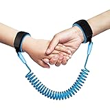 2 5m Anti Perdu Enfant Barcelet Laisse Enfant Poignet De 360 Rotation Harnais De Securite Bracelet Anti Perte Confortable Pour Bebe Bleu Amazon Fr Bebes Puericulture