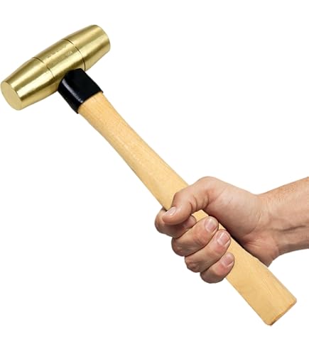 Martello In Ottone Per Gioielli - Testa 1 Libbra, Manico Legno - Foto 11