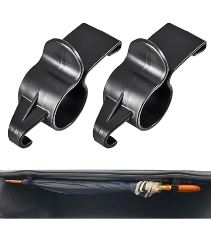 The Lord Of The Tools 4 Ganci Porta Oggetti Per Bagagliaio Auto - Staffe In Plastica Per Ombrelli, Borse E Canne - 5
