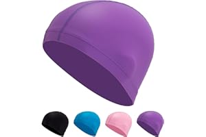 SWAUSWAUK Fabric Swimming Cap Kids (4-10 Years) – Comfortable, Durable & High Elastic