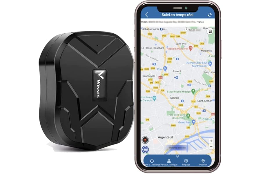 4G GPS 10000 mAh, Winnes 4G GPS Locators Tracker for Car/Truck Magnetic Anti-Theft Waterproof, SMS/APP/PC Real-Time Monitor, Geo-fence Alarm with App without Subscription for iOS & Android