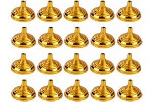 Poluka 24Pcs Gold Hand Held Flag Stand Base Table Flag Base Mini 1-Hole Flags Stand Base Desk Flag Holders Base Home Office Bar Restaurant Party Conferences Desktop Display Decoration